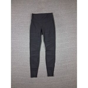 Lululemon Womens Pants 8 Black Wunder Under Cross Cross Mesh Active Preppy Yoga